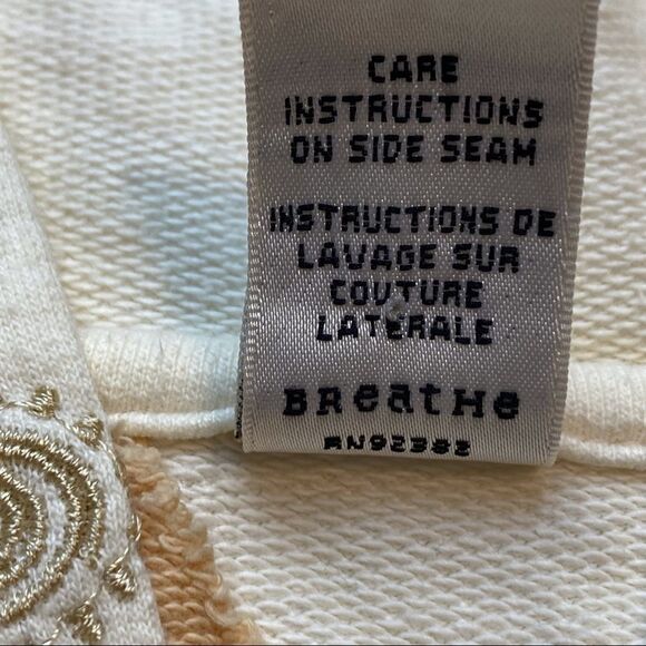Prana Vintage Cream Hooded Front Zip Jacket Size Medium - Picture 4 of 15